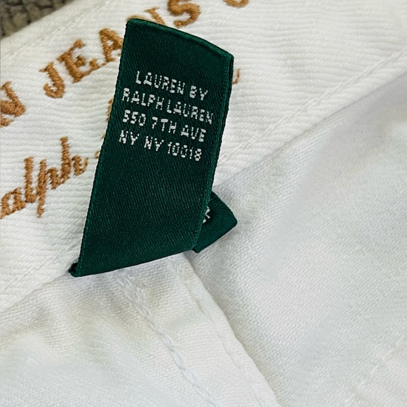 Lauren Jeans Co. Ralph Lauren Women's Size 10 P White Ankle Zip Jeans Stretch - Picture 6 of 8